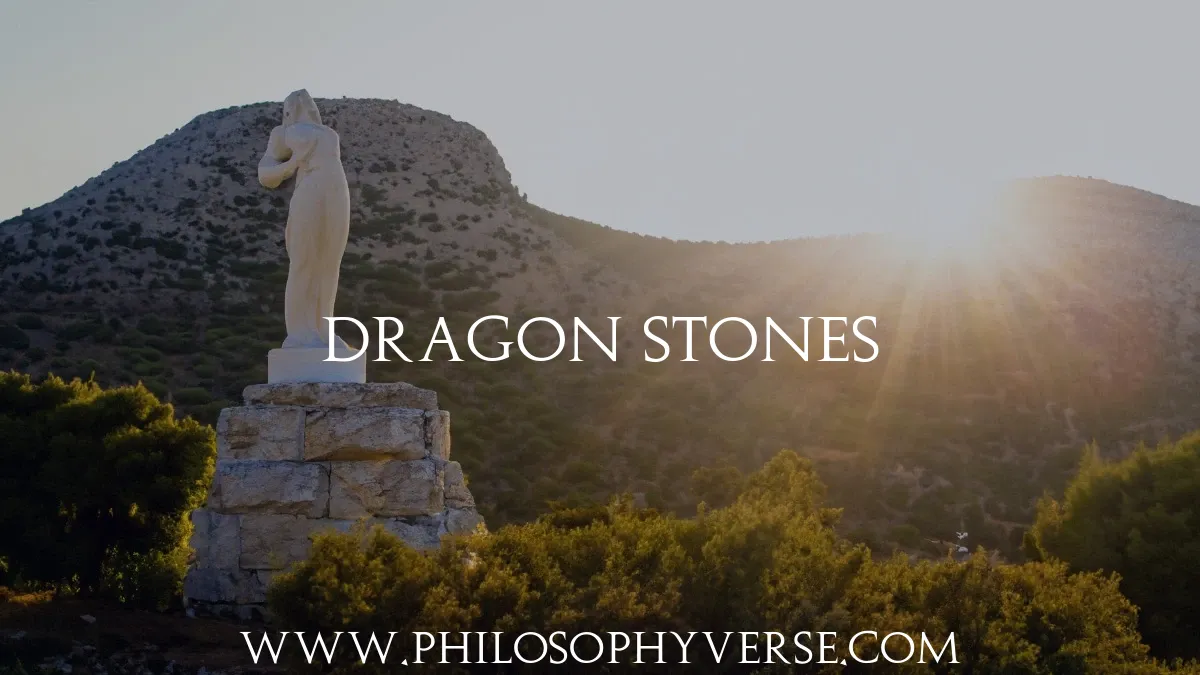 It contains an image related to the title of Dragon Stones